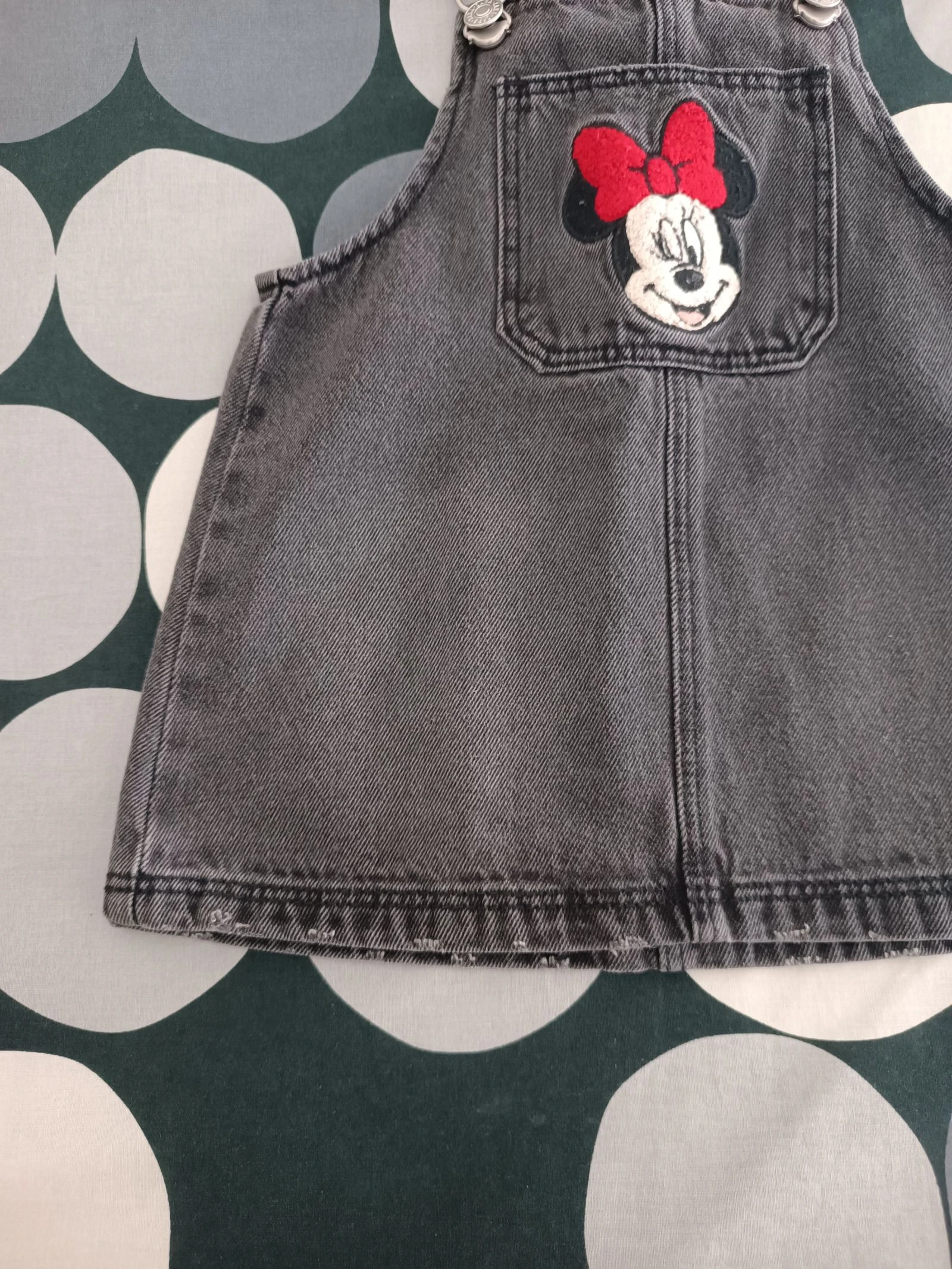 Vestido Jardineira Zara 9‑12 meses | Minnie en Jeans Gris 🐭 – photo 4